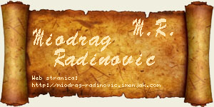 Miodrag Radinović vizit kartica